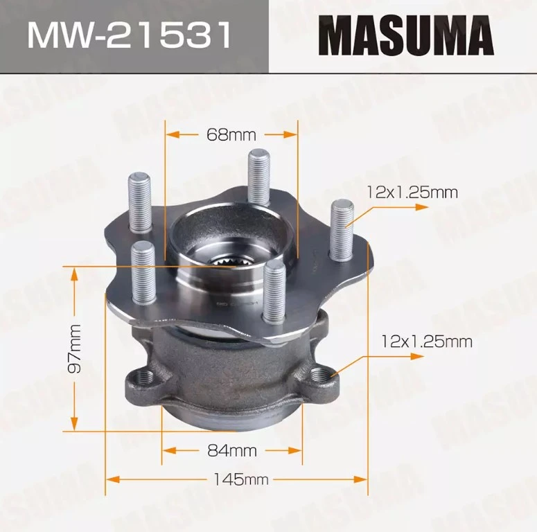 Ступица колеса задняя Masuma MW-21531