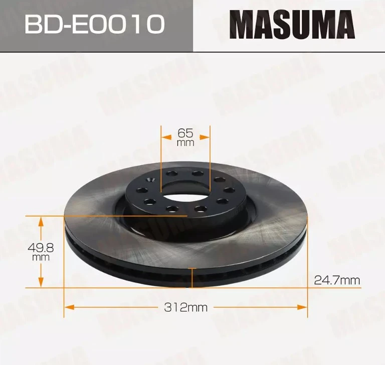 Диск тормозной передний Masuma BD-E0010