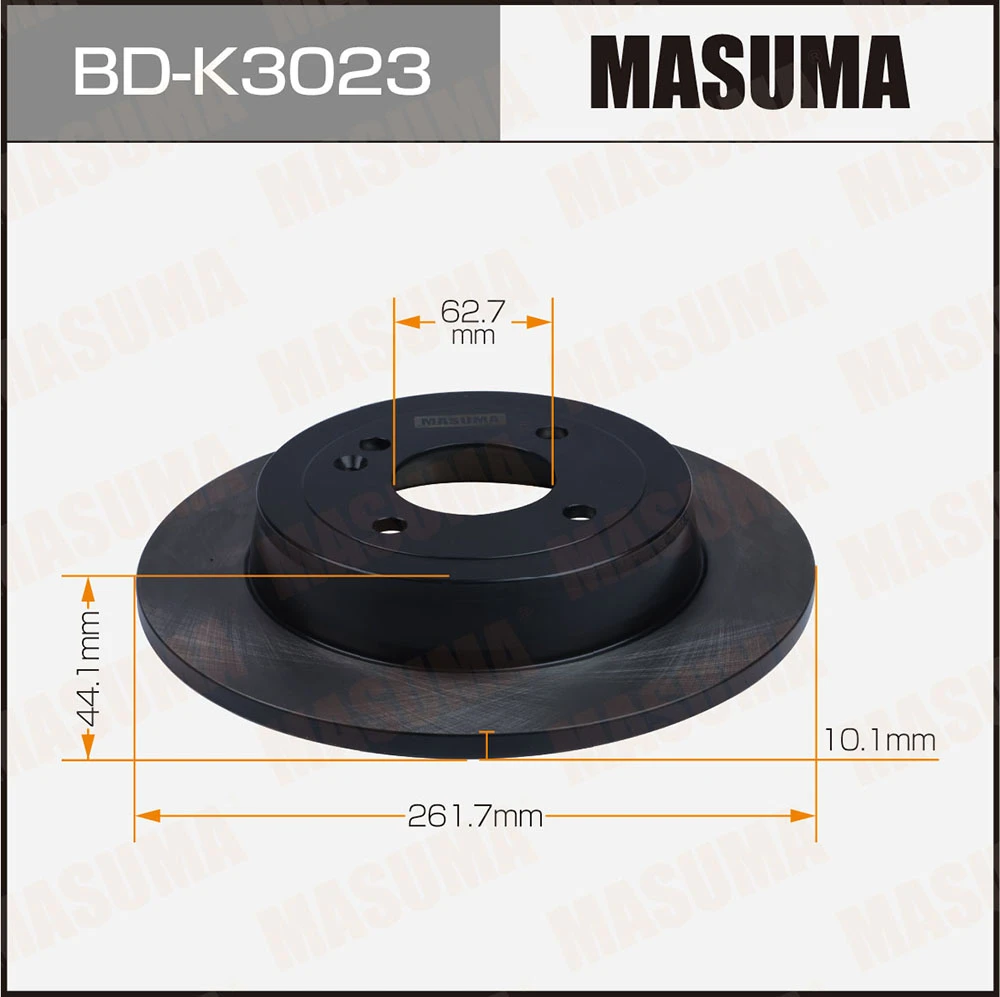 Диск тормозной задний Masuma BD-K3023