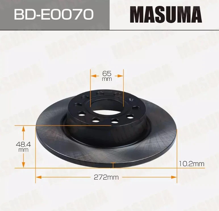 Диск тормозной задний Masuma BD-E0070