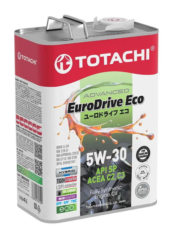 Моторное масло Totachi EuroDrive Eco 5W-30 4 л
