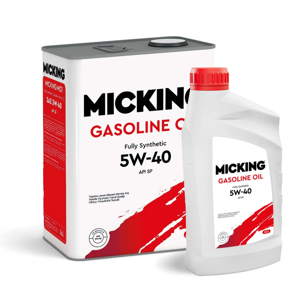 Моторное масло MICKING Gasoline Oil MG1 5W-40 синтетическое 4 + 1 л