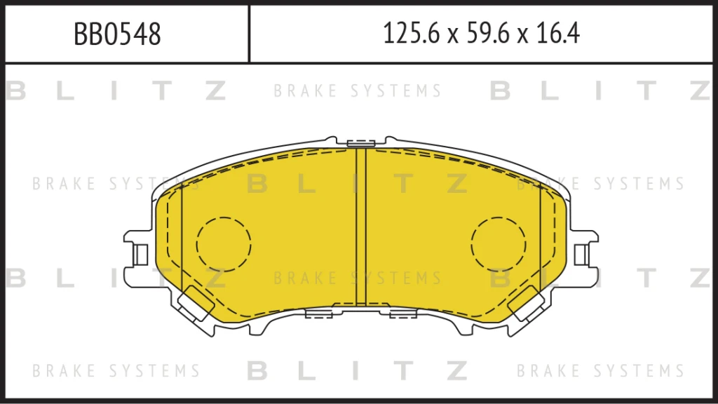 Колодки тормозные дисковые передние NISSAN X-Trail 13- BLITZ BB0548