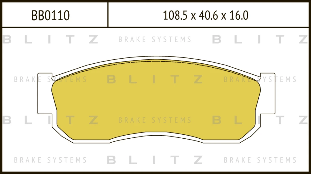 Колодки тормозные дисковые BLITZ BB0110