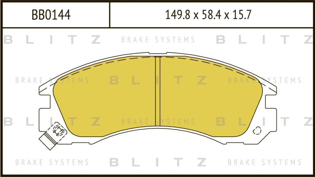 Колодки тормозные дисковые передние MITSUBISHI Pajero/Diamante/Sigma 93- BLITZ BB0144