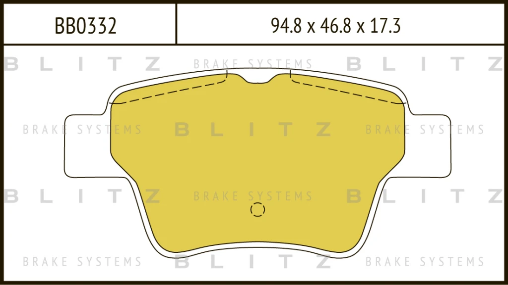 Колодки тормозные дисковые задние BLITZ BB0332