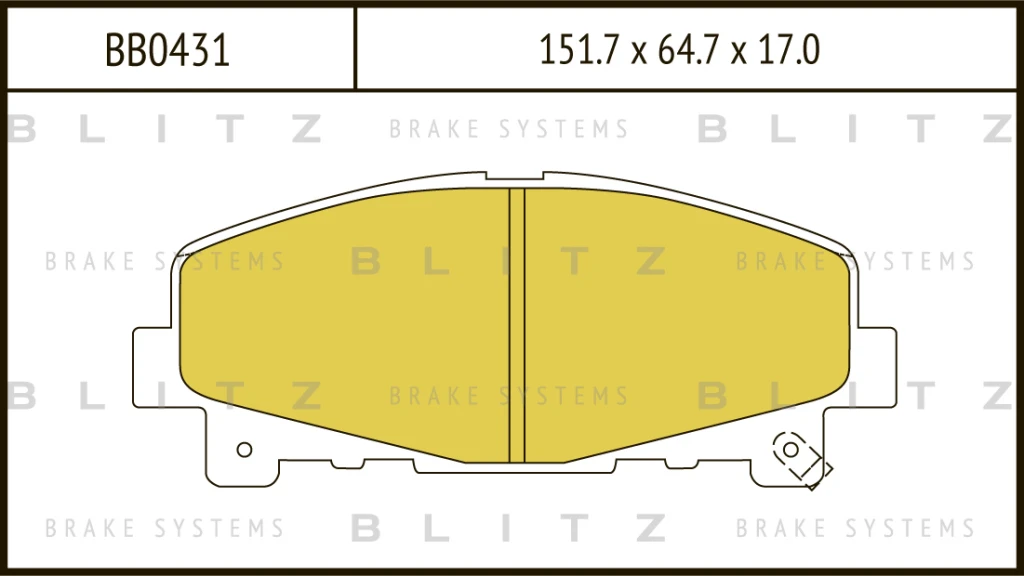 Колодки тормозные дисковые HONDA Accord IX 08-14 BLITZ BB0431