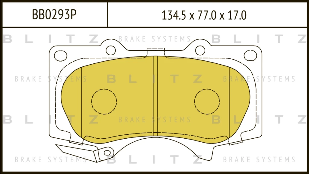 Колодки тормозные дисковые передние TOYOTA Land Cruiser Prado 120 02- BLITZ BB0293P