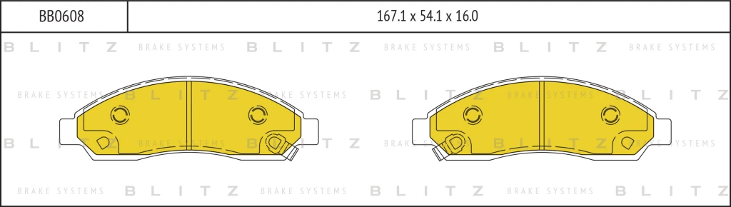 Колодки тормозные дисковые передние BLITZ BB0608