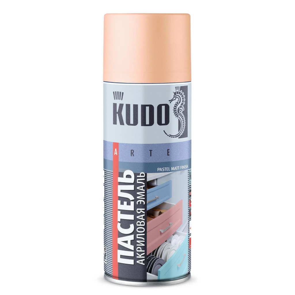 Эмаль акриловая "KUDO" бежевая матовая (520 мл) (аэрозоль) (пастельная)
