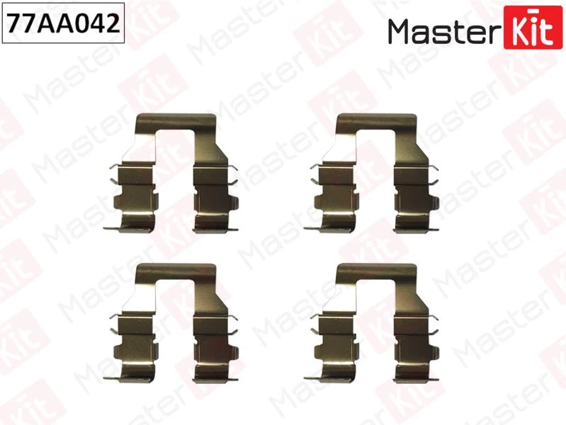 Комплект установочный тормозных колодок MasterKit 77AA042