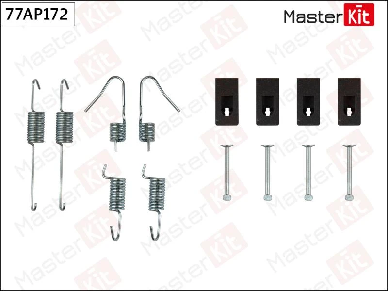Комплект установочный барабанных колодок MasterKit 77AP172
