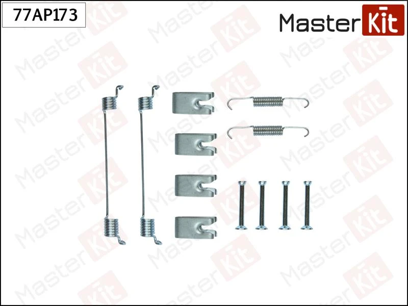Комплект установочный барабанных колодок MasterKit 77AP173