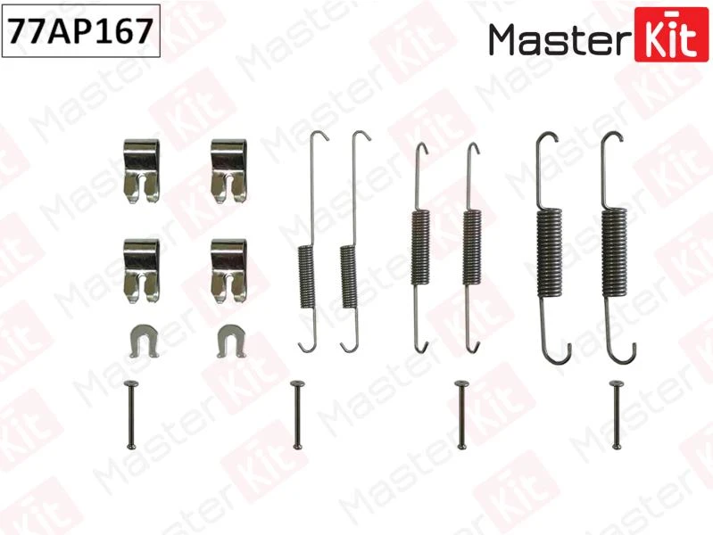 Комплект установочный барабанных колодок MasterKit 77AP167
