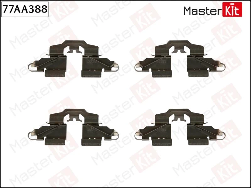 Комплект установочный тормозных колодок MasterKit 77AA388