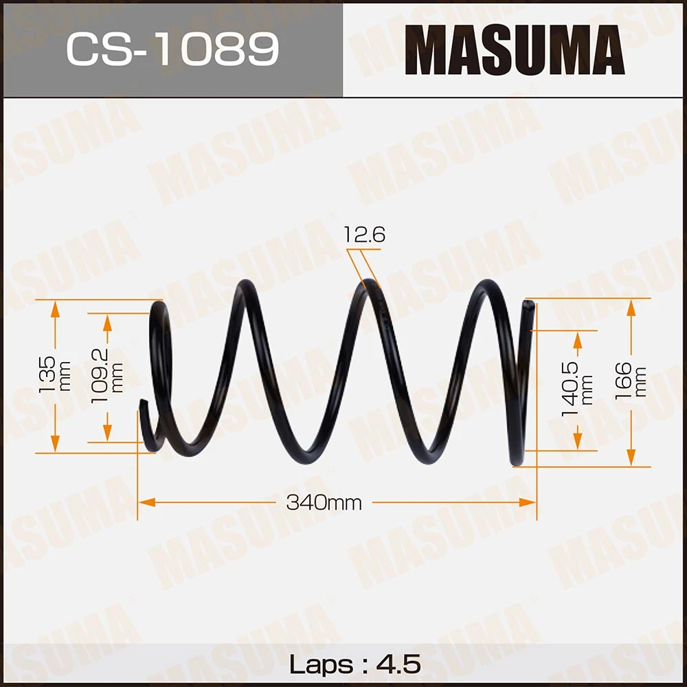 Пружина подвески Masuma CS-1089