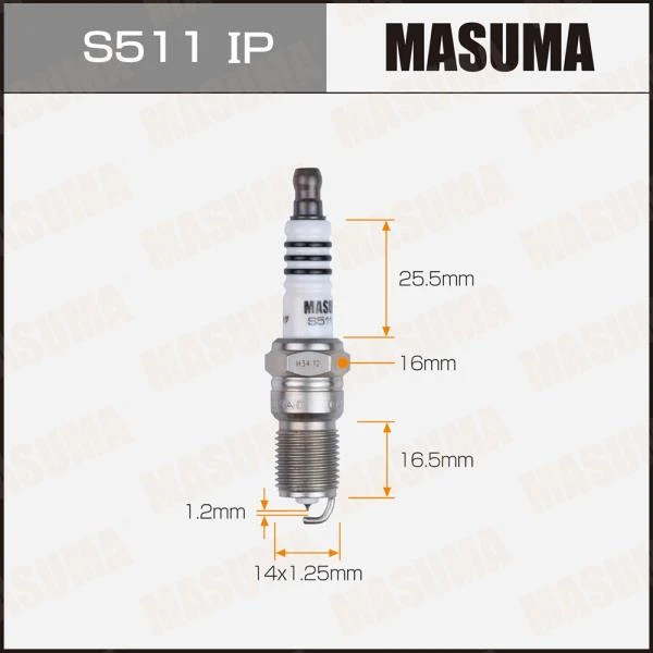Свеча зажигания Ir+Pl Masuma S511IP