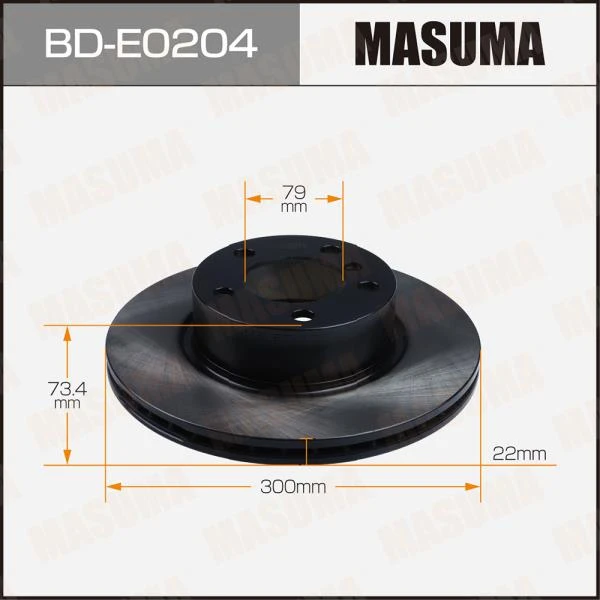 Диск тормозной передний Masuma BD-E0204