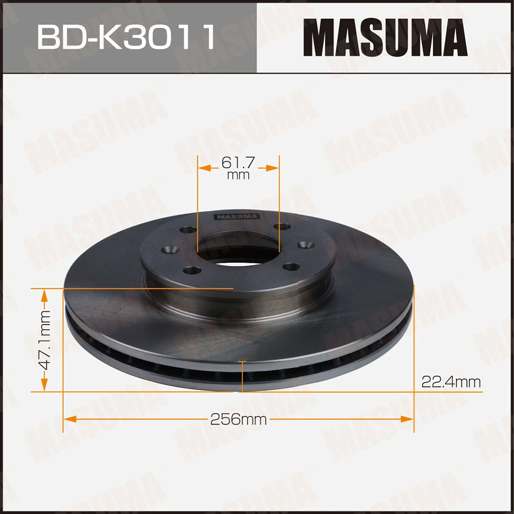 Диск тормозной передний Masuma BD-K3011