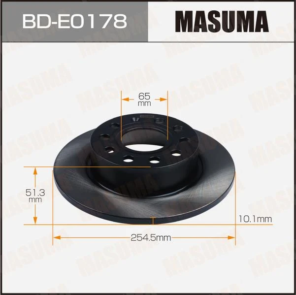 Диск тормозной задний Masuma BD-E0178