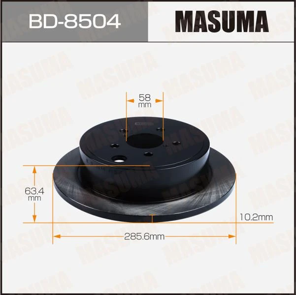 Диск тормозной задний Masuma BD-8504