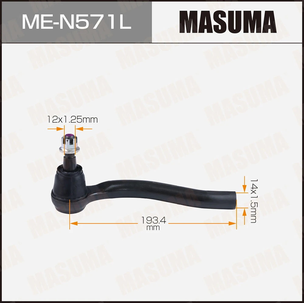 Наконечник рулевой тяги левый Masuma ME-N571L