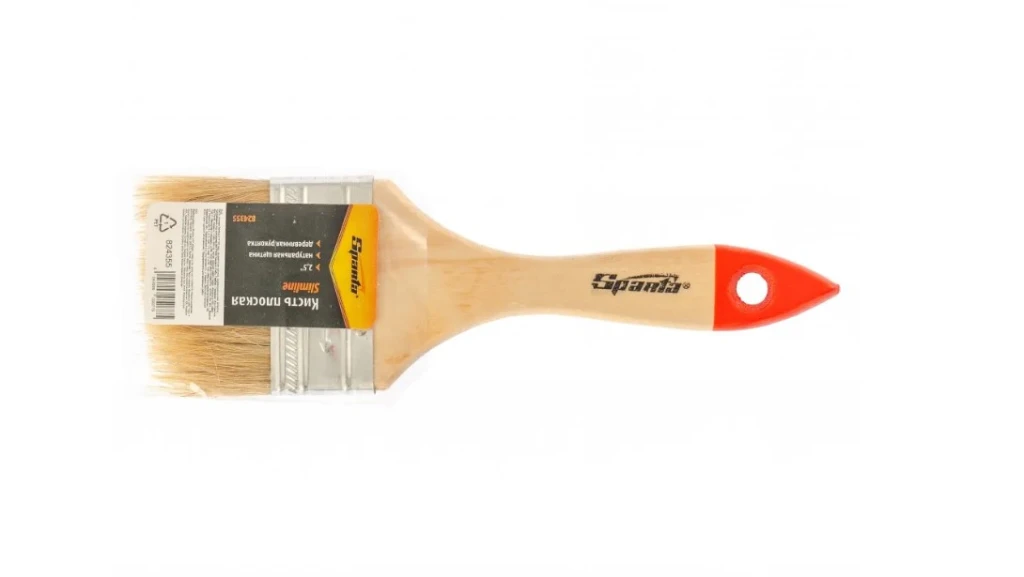 Кисть 63 мм "SPARTA" Slimline (плоская, натуральная щетина, деревянная ручка)