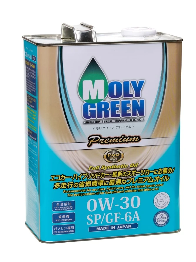 Моторное масло MOLYGREEN Premium 0W-30 4 л