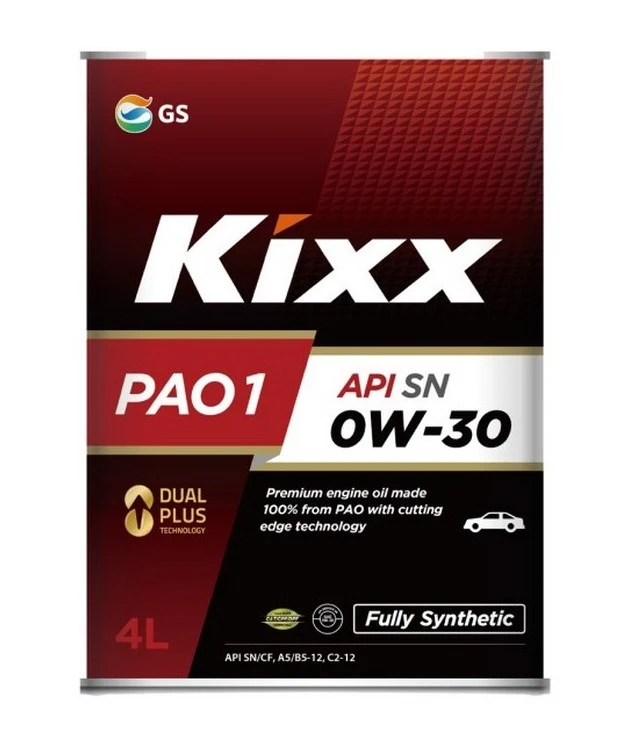 Моторное масло Kixx PAO1 0W-30 4 л