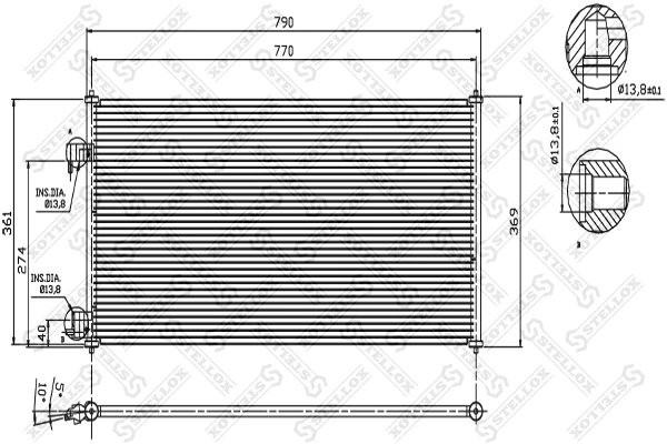 Радиатор кондиционера Stellox 10-45188-SX