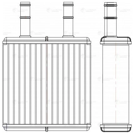 Радиатор отопителя Luzar LRh 3009