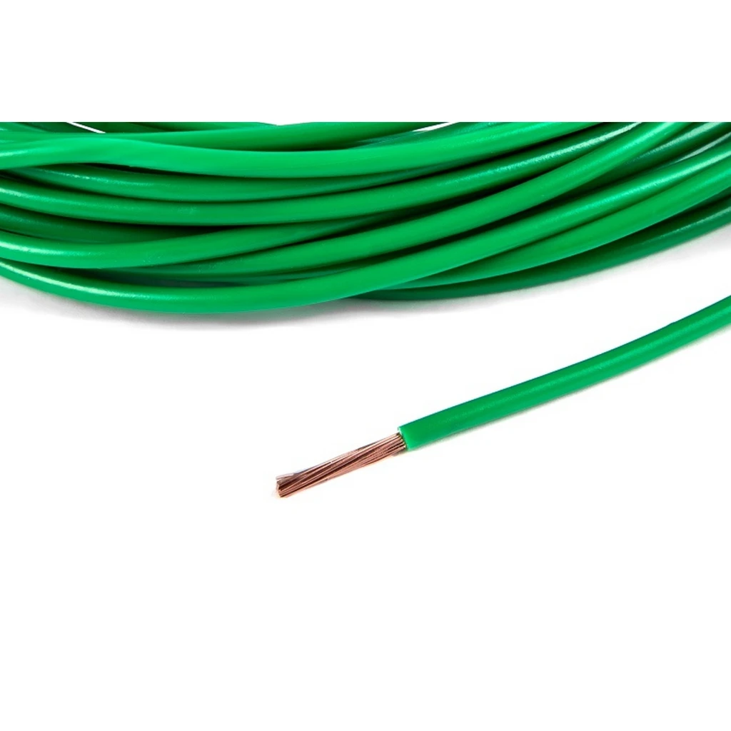 Провод зеленый ПВАМ 0,75 кв.мм, 5м. б/упак "Cargen"