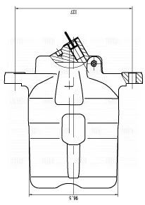 Суппорт тормозной передний левый d=61 мм TRIALLI CF 001814