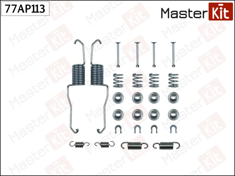 Комплект установочный барабанных колодок MasterKit 77AP113