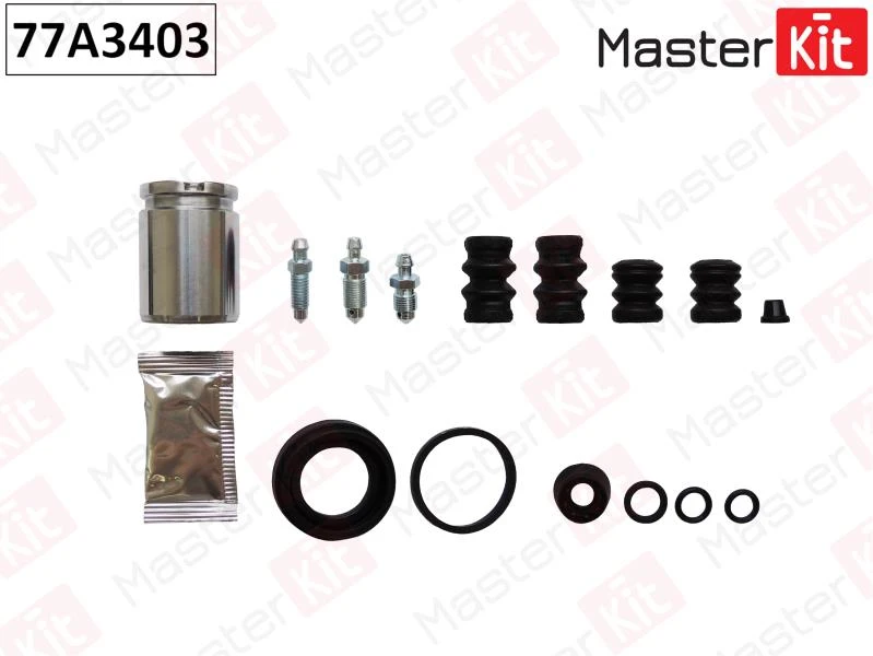 Ремкомплект тормозного суппорта + поршень с механизмом MasterKit 77A3403