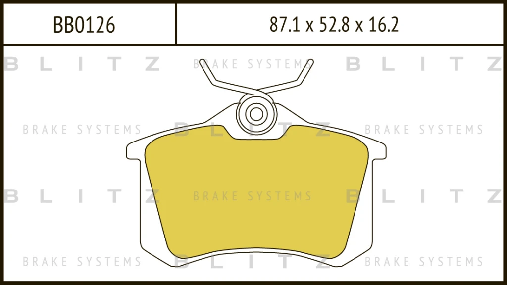 Колодки тормозные дисковые задние BLITZ BB0126 (арт. BB0126)