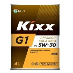 Моторное масло Kixx G1 Plus 5W-30 синтетическое 4 л