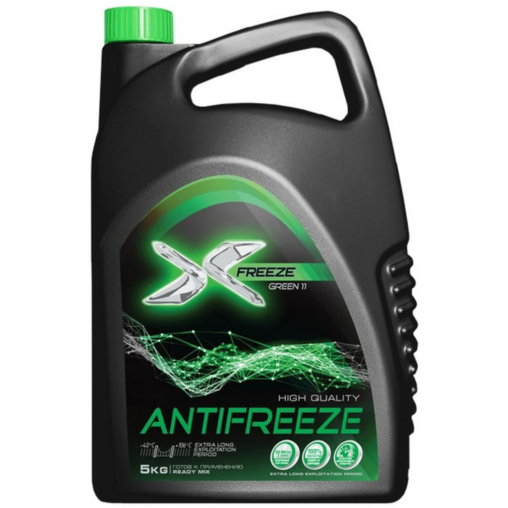 Антифриз X-Freeze Green G11 зеленый -40°С 5 кг