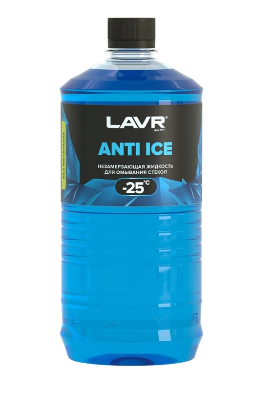 Жидкость для стеклоомывателя зимняя -25 LAVR Anti Ice Без отдушек 1 л