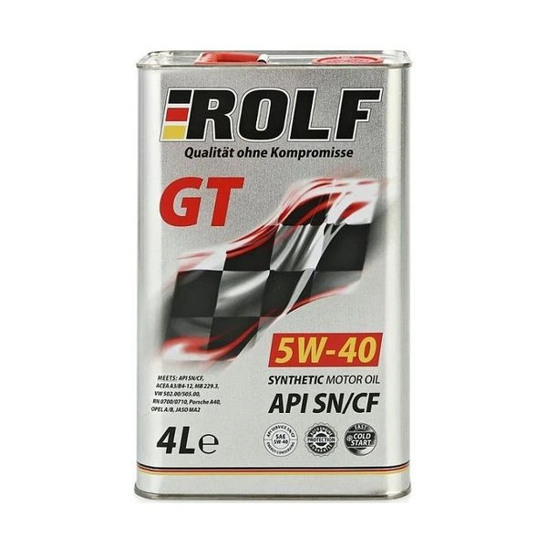 Моторное масло Rolf GT 5W-40 синтетическое 1 л