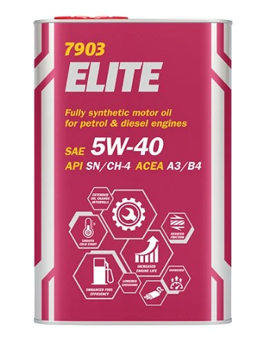 Моторное масло Mannol 7903 Elite 5W-40 синтетическое 4 л (арт. 1006M)