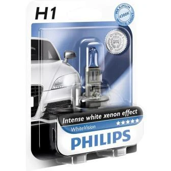 Лампа галогенная Philips WhiteVision H1 12V 55W, 1