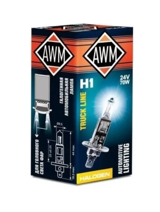 Лампа галогенная AWM 817527012214 H1 24V 70W, 1