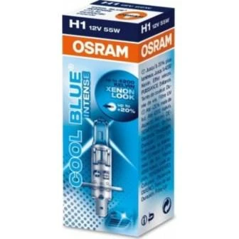 Лампа галогенная Osram Cool blue Intense H1 12V 55W, 1 шт. (арт. 64150CBI)