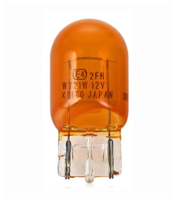 Лампа подсветки Koito 1870A WY21W 12V 21W оранжевый, T20, 1