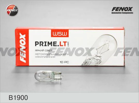 Лампа подсветки Fenox Prime.LT B1900 W5W 12V 5W W5W 12V-5W (W2,1x9,5d), 1