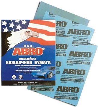 Бумага наждачная №1000 "ABRO" (автомобильная, водостойкая, оксид алюминия)