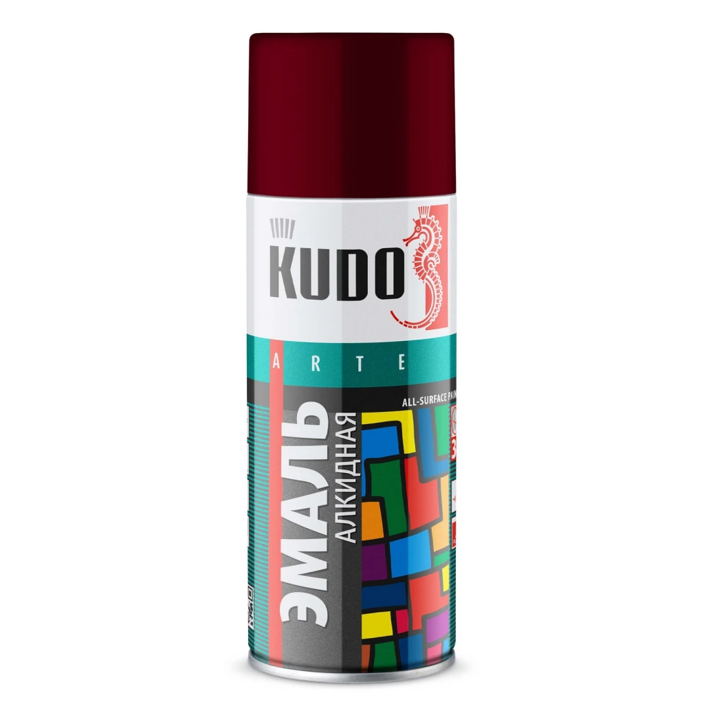 Краска "KUDO" бордовая (520 мл) (аэрозоль)