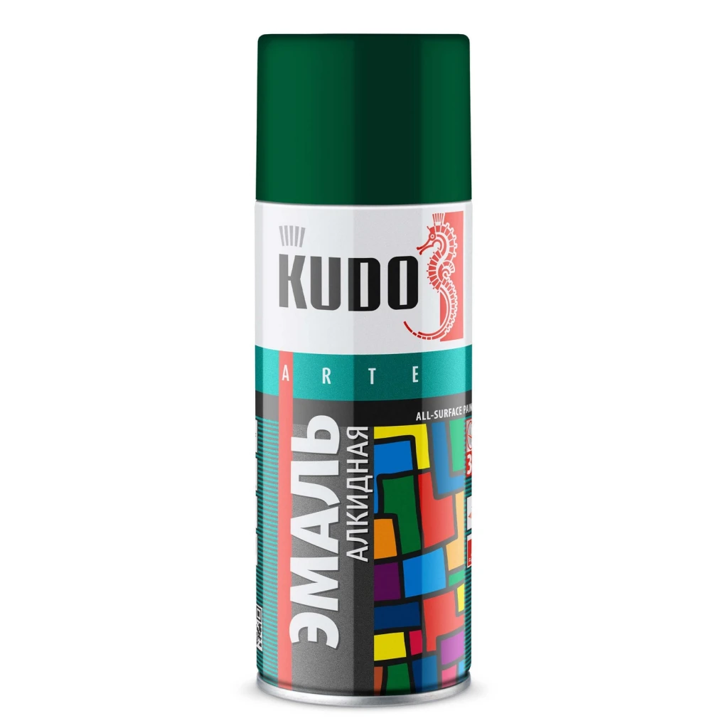 Краска "KUDO" глубоко-зеленая (520 мл) (аэрозоль)