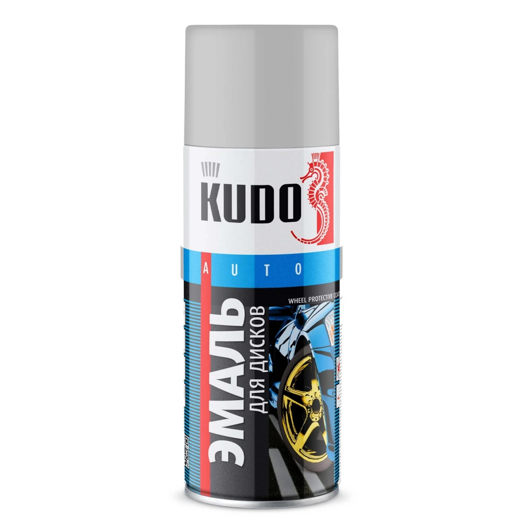 Краска для дисков "KUDO" светло-серая (520 мл) (аэрозоль)